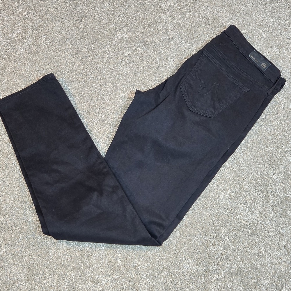 AG Adriano Goldschmied Premium Women's Size29R  Stilt Cigarette Leg Black Pants